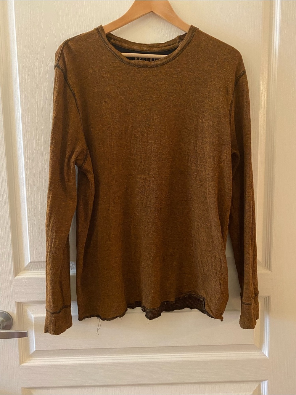 BUCKLE Reclaim Drop Needle Thermal Cotton Long Sleeve Shirt - L